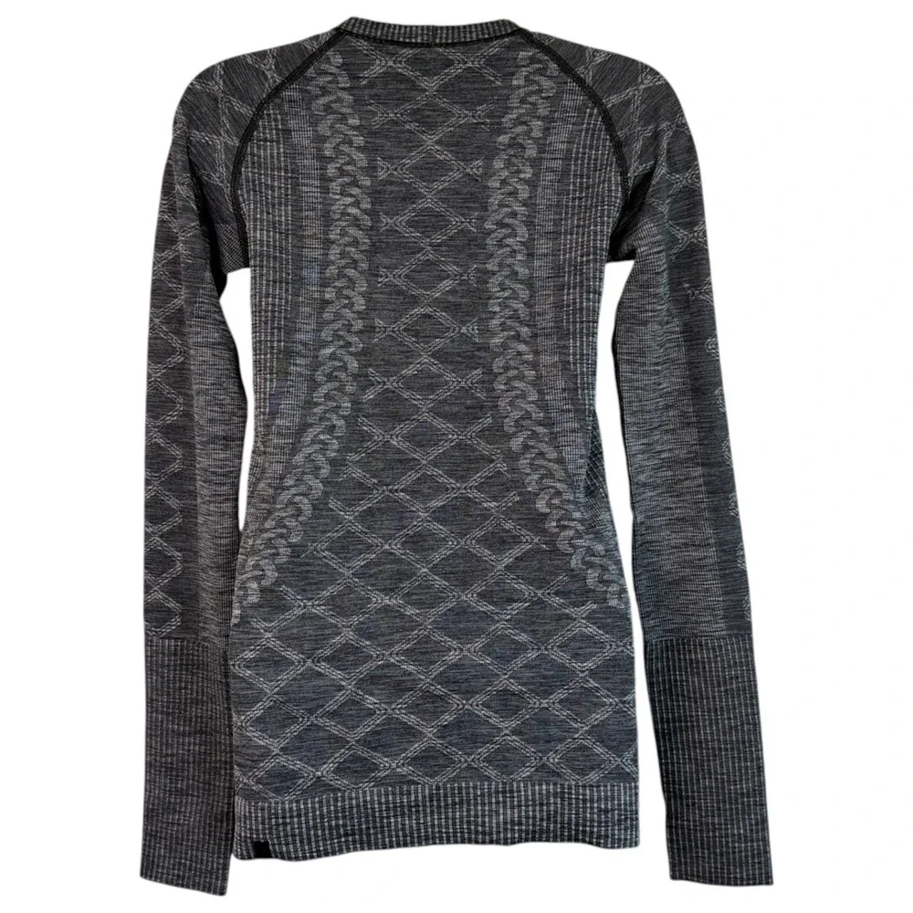 Lululemon Womens Rest Less Pullover Sz 4‎ Seamless Thumbholes Running Midlayer